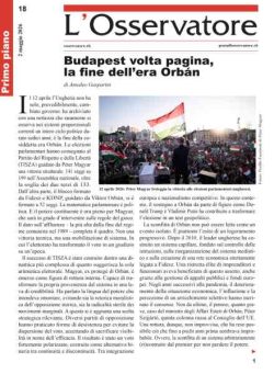 L’Osservatore – 2 Maggio 2026
