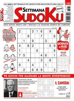 Settimana Sudoku – 15 Maggio 2026
