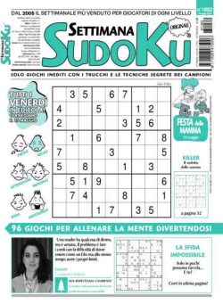 Settimana Sudoku – 8 Maggio 2026