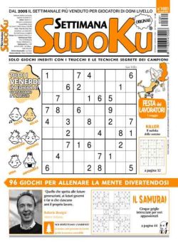 Settimana Sudoku N1081 – 2 Maggio 2026