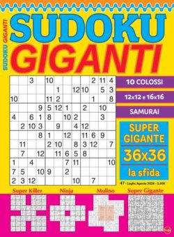Sudoku Giganti – Luglio-Agosto 2026