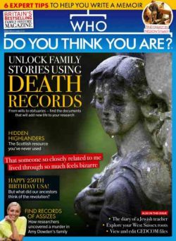 Who Do You Think You Are – July 2026