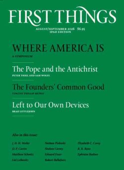 First Things – August-September 2026