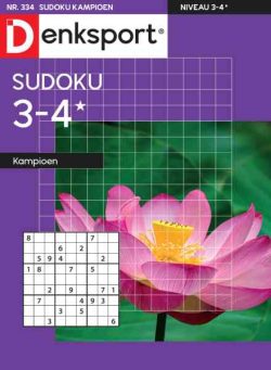 Denksport Sudoku 3-4 kampioen – 29 Juli 2026