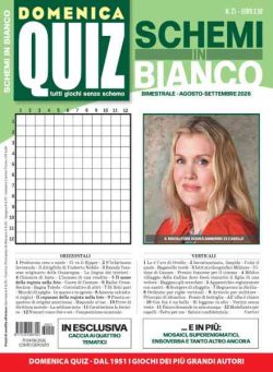 Domenica Quiz Schemi in Bianco – Agosto-Settembre 2026