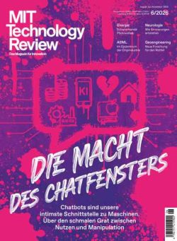 MIT Technology Review Germany – August-November 2026