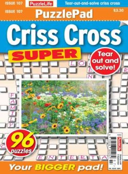 PuzzleLife PuzzlePad Criss Cross Super – August 2026