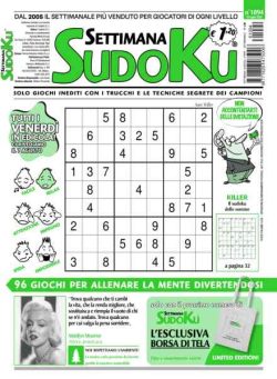 Settimana Sudoku – 31 Luglio 2026