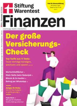 Stiftung Warentest Finanzen – August 2026