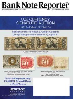 Bank Note Reporter – September 2026