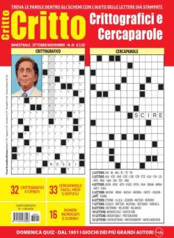 Crittografici & Carcaparole – Ottobre-Novembre 2026