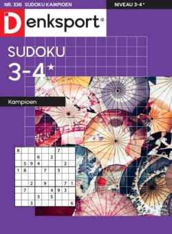 Denksport Sudoku 3-4 kampioen – 9 September 2026