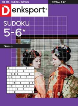 Denksport Sudoku 5-6 genius – 26 Augustus 2026