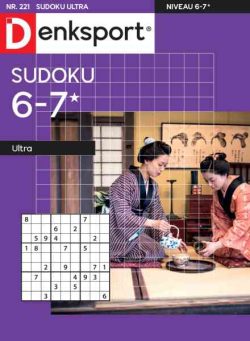 Denksport Sudoku 6-7 ultra – 2 September 2026