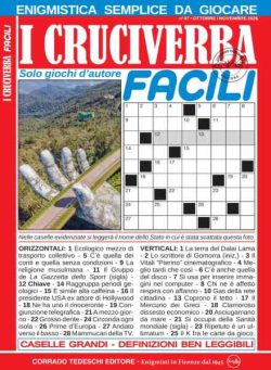 I Cruciverba Facili – Ottobre-Novembre 2026