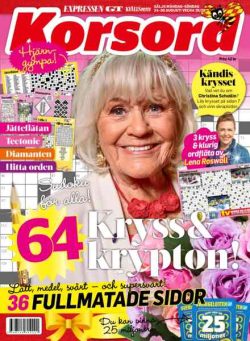 Korsord – 24 Augusti 2026