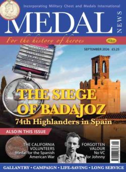 Medal News – September 2026