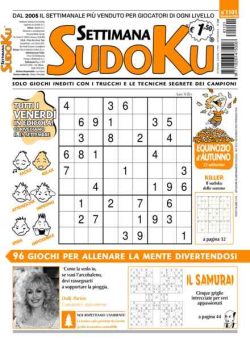 Settimana Sudoku – 18 Settembre 2026