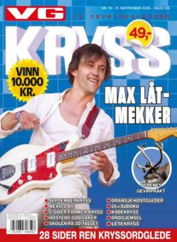VG Kryssord – 21 September 2026