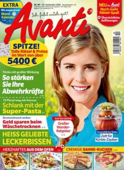 Avanti – 29 September 2026