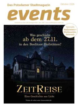 Das Potsdamer Stadtmagazin Events – Oktober 2026