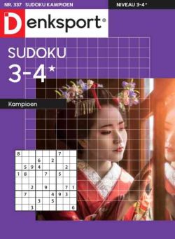Denksport Sudoku 3-4 kampioen – 30 September 2026