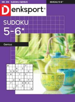 Denksport Sudoku 5-6 genius – 7 Oktober 2026