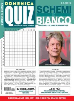 Domenica Quiz Schemi in Bianco – Ottobre-Novembre 2026