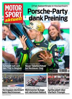 Motorsport aktuell – 13 Oktober 2026