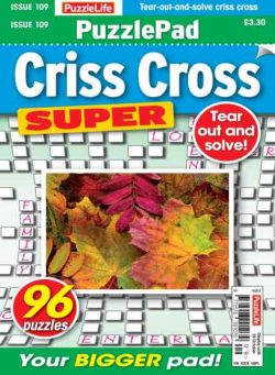 PuzzleLife PuzzlePad Criss Cross Super – October 2026
