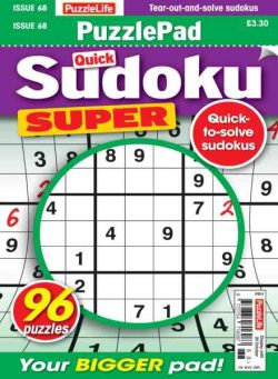 PuzzleLife PuzzlePad Sudoku Super – October 2026