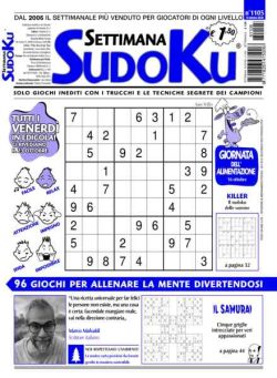 Settimana Sudoku – 16 Ottobre 2026