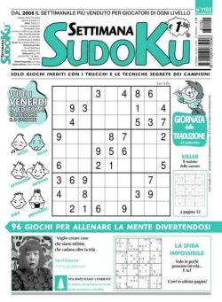 Settimana Sudoku – 25 Settembre 2026