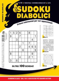 Solo Sudoku Diabolici – Novembre 2026 – Gennaio 2027