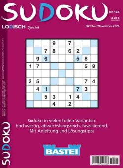 Sudoku Logisch Spezial Nr 124 – Oktober-November 2026