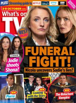 What’s on TV – 3 October 2026